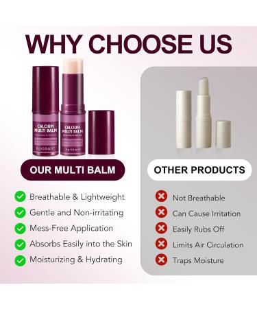 O.SECERT Calcium Volume Multi Balm Calcium Multi Balm Stick Collagen Moisturing Wrinkle Core Stick Hydrating Cream Anti-aging Friming Skin Suitable for Eyes Face and Neck (1) - Buy Online on GoSupps.com