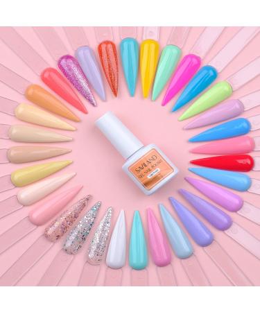 SAVILAND 42PCS Gel Nail Polish Kit - 32 Colors 7.5ML Set with Bases, Glossy & Matte Top Coats - Summer Gel Manicure DIY Gift - Buy Online on GoSupps.com