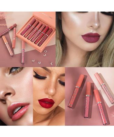 3Pcs Neutral Shimmer Eyeshadow Stick & 6Pcs Matte Liquid Lipstick Set for Long-Lasting Makeup - Buy Online on GoSupps.com