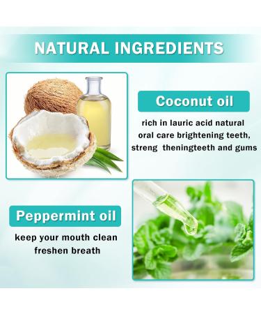 Buy DAMUSI Coconut Oil Pulling Mouthwash - Natural Whitening Fresh Breath Mint Flavor Teeth & Gums Health (237ml - Buy Online on GoSupps.com