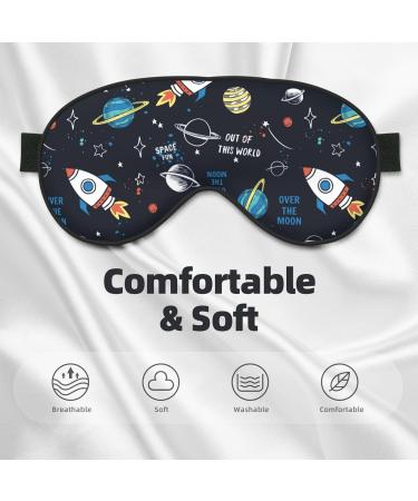 Adjustable Double-Sided Space Sleep Mask | Soft Eye Covers for Perfect Sleep | Reduce Eye Edema - Buy Online on GoSupps.com