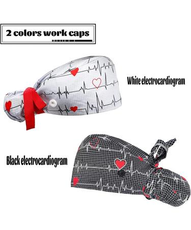 YUESUO 2 Pack Working Caps with Buttons and Sweatband - Adjustable Cotton Hats for Women & Men - Ideal for Long Hair - Shower Caps Included - Buy Online on GoSupps.com
