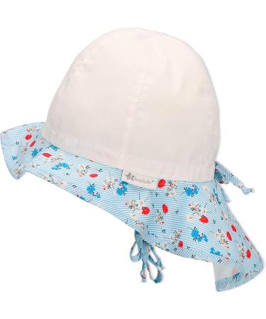 Sterntaler Girls Sun Hat with Flower Wreath | White 53 - Perfect for Summer & Sun Protection - Buy Online on GoSupps.com
