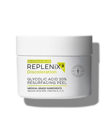 Replenix - Glycolix Elite Glycolic Acid Resurfacing Peel Pads - Medical Grade Brightening and Exfoliating Treatment  Travel Friendly Pads  60 ct.