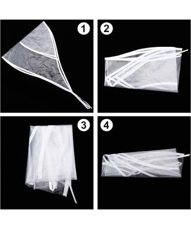 12-Piece Clear Plastic Rain Bonnet with Visor | Waterproof Rain Hat & Scarf Set for Women - Buy Online on GoSupps.com