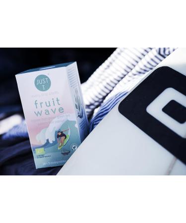 Just T Fruit Wave Double Chamber Bag (20 PCs) | Organic Green Tea with Papaya & Maracuja | Biodegradable High-Quality Tea Bags for Tea Lovers - Buy Online on GoSupps.com