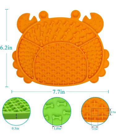 UPSKY 2PCS Pet Lick Mats for Dogs and Cats - Calming Treat Mat for Anxiety & Boredom Reduction, Slow Feeder Food Mat for Training - Ideal for Peanut Butter & Crab Butter - Buy Online on GoSupps.com