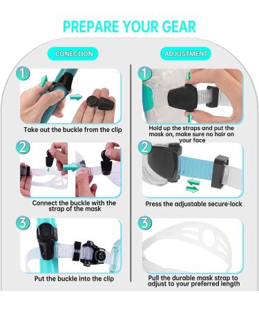 Adult & Youth Snorkel Set - Anti-Leak, Anti-Fog Dry Mask for Snorkeling, Swimming & Diving - Green - Buy Online on GoSupps.com