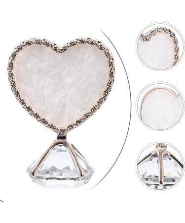 Minkissy Nail Art Display Stand Nail Color Mixing Board Nail Art Pallet Gel Manicure Tool Nail Art Painting Resin Nail Earring Display Stand Nail Mixing Crystal Heart-shaped Diamond Bottom Assorted Color 1 - Buy Online on GoSupps.com