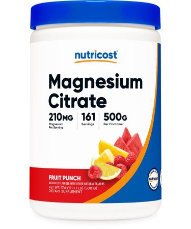 Nutricost Magnesium Citrate Powder (Fruit Punch 500 Gram)
