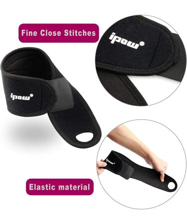 IPOW 2 Wrist Band - Adjustable Breathable Joint Support for Sports & Fitness - Black Red Orange - Buy Online on GoSupps.com