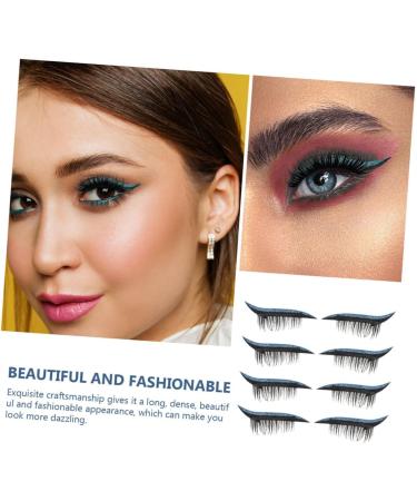 Angoily 28 Pairs Glitter Eyeliner Fake Eyelashes Cat Eyeliner Stickers Eye Makeup Sticker With Wings Tool 1 count (Pack of 1) As Shown 1 - Buy Online on GoSupps.com