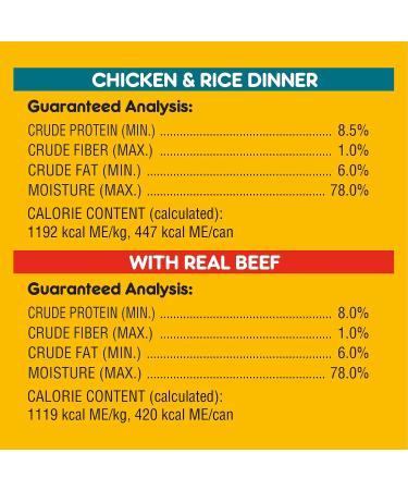 PEDIGREE Chopped Adult Wet Dog Food Chicken & Rice and Beef Variety Pack 24x375g Cans Chicken & Rice and Beef 375 g (Pack of 24) - Buy Online on GoSupps.com