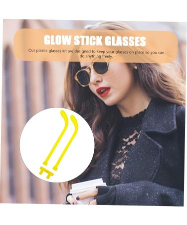 Ibasenice 30 Sets Slip End Parts | Bright Yellow Arm Frame Spare Socks | Fluorescent Children's Glasses Bracket | Fun Plastic Toy Anti-Covers - Buy Online on GoSupps.com