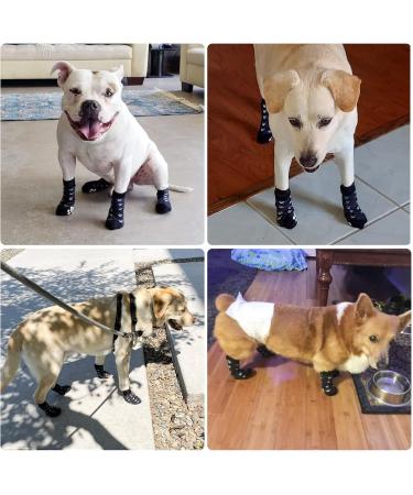 Anti-Slip Dog Socks with Adjustable Straps | Traction Control for Hardwood Floors - Size L - Buy Online on GoSupps.com