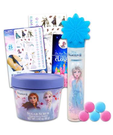 Disney Frozen Bath Set for Girls - Frozen Bath Bundle with Frozen Bath Bombs  Sugar Scrub  and Tattoos | Frozen Bath Set for Kids