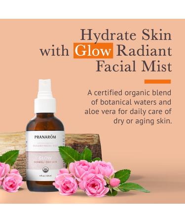 Pranarom Facial Mist (4oz / 120ml) - 100% Pure & Natural Essential Oil Facial Mist for Dry Skin Hydration & Toning (Glow (Dry Skin)) Prepare: Glow - Buy Online on GoSupps.com