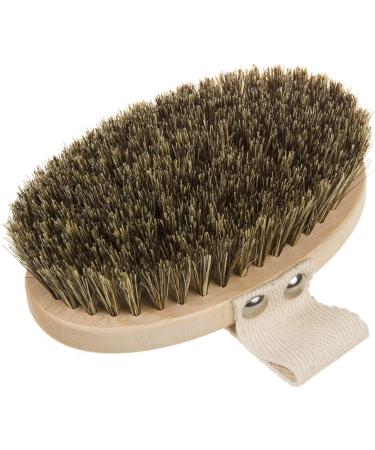 Starmann Beech Wood & Horsehair Body Brush - Dry Massage & Spa Hand Brush for Breast Care - Buy Online on GoSupps.com