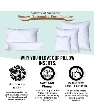 Pillowflex Synthetic Down Alternative Pillow Inserts for Shams - 20x20 Set of 2, Perfect for Sleeping - Handmade Throw Pillow Inserts - Buy Online on GoSupps.com