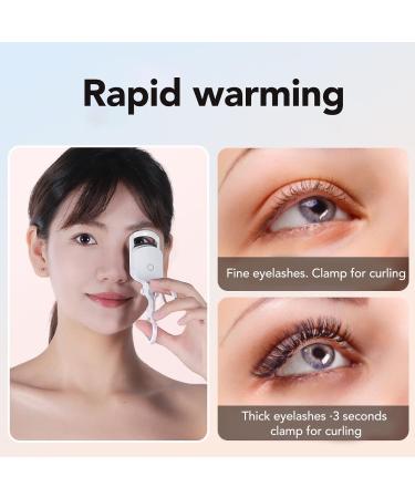 Heated Eyelash Curler Curved Clamp Electric Heated Eyelash Curler Silicone Long Lasting Type C Charging for Daily Use for Thick Lashes (BROLEO7k8wv4os0r-11) - Buy Online on GoSupps.com