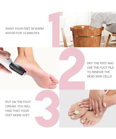 Rechargeable Electric Foot Callus Remover with Smart Light - Fine & Coarse Roller Heads - Pink - Buy Online on GoSupps.com
