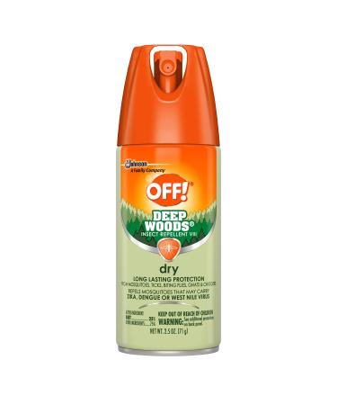 OFF! Deep Woods Insect Repellent Aerosol, Dry, Non-Greasy Formula, Bug Spray with Long Lasting Protection from Mosquitoes, 2.5 oz