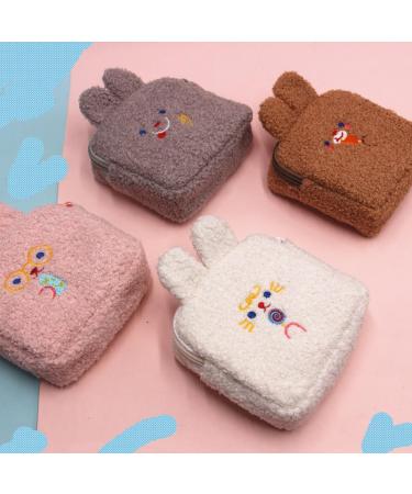 Mobestech 10 STK Plush Wallet Pocket - Kawaii Sanitary Organizer for Menstrual Bandages Breastfeeding Inserts & Makeup | Cute Cosmetic Bag - Buy Online on GoSupps.com