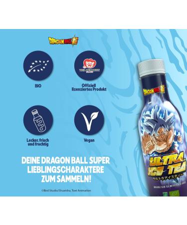 Ultra Ice Tea Bio Vegan Black Tea - Refreshing Peach Drink with Son Goku - 500ml | International Shipping - Buy Online on GoSupps.com
