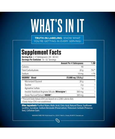 Siren Labs Vaso-VOL Liquid Muscle Pump Volumizer - Agmatine Sulfate Pre Workout for Enhanced Vascularity & Performance (Mixed Berry) - International Shipping Available - Buy Online on GoSupps.com