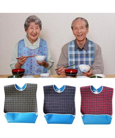 Bibs gLoaSublim Waterproof Old People Meal Eating Drinking Bib Protector Disability Aid Apron - Red - Buy Online on GoSupps.com