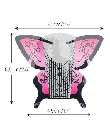 GCQQ 160PCS Butterfly Nail Forms for Builder Gel & Acrylic Nails - Pink - Buy Online on GoSupps.com