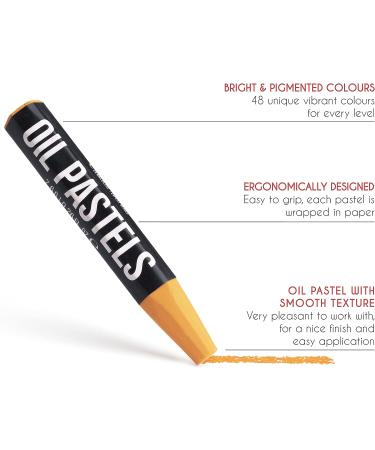 Zenacolor Oil Pastels Set - 48 High-Pigment Water-Resistant Colors - Soft Texture - Art Supplies for Artists - Buy Online on GoSupps.com
