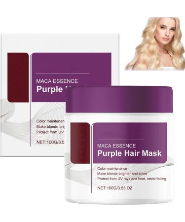 GUIBEIZU Purple Hair Mask, Collagen Hair Masks, Intense Repair Hair Cream, Deeply Nourishes, Brightens and Repairs Hair, Suitable for All Hair Types