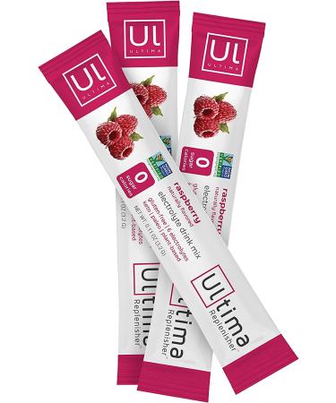 Ultima Replenisher Raspberry Electrolyte Drink Mix | 20 Serving Stickpacks for Optimal Hydration - Buy Online on GoSupps.com