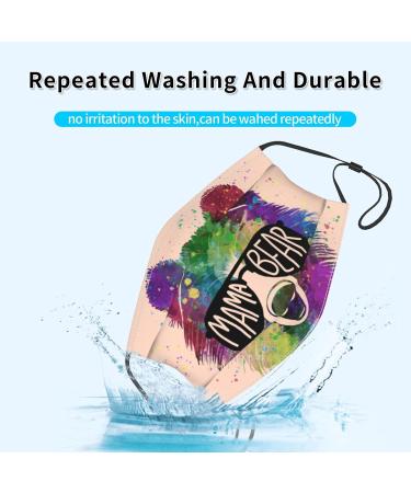 4PCSUnisex Mama Bear Face Masks Reusable Soft Mouth Shield Face Filter Pocket Dust Mask Balaclava - Buy Online on GoSupps.com