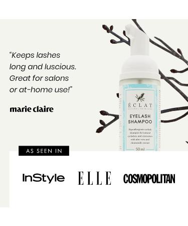 Lash Shampoo Kit with Aloe Vera & Chamomile Extract - Gentle Foaming Cleanser for Eyelash Extensions - Vegan Friendly - Buy Online on GoSupps.com