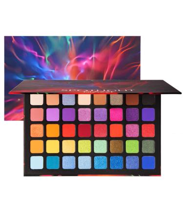 Rechoo 40 Colors Eye Makeup Eyeshadow Palette  Bright Color Matte Eye Shadow Blue Red Purple Bright Color With Sequins Shimmer Metallic Pigmented Paleta New 40 Color