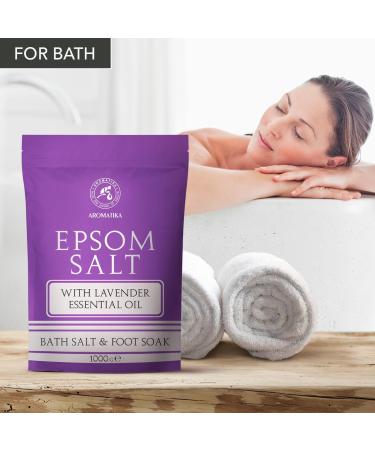Epsom Bath Salt with Lavender Essential Oil - 35Oz | Pure Magnesium Sulphate for Soothing Relaxation & Fatigue Relief | International Shipping Available - Buy Online on GoSupps.com
