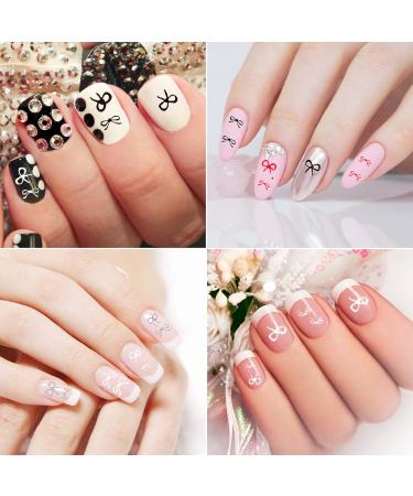 6 Sheets Bow Nail Stickers for Women Self-Adhesive 3D Bowknot Nail Stickers Bow Nail Decals for Gel Nail Design Decoration Home Salon (6 Colors) - Buy Online on GoSupps.com