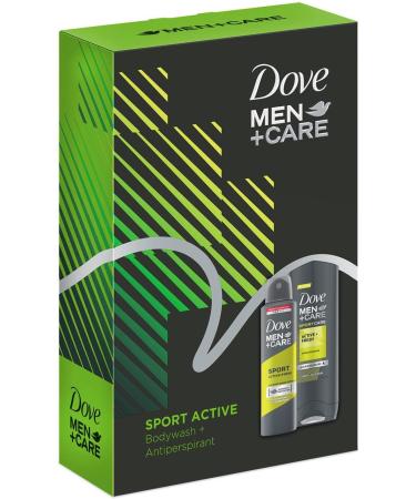 Dove Men+Care Sport Active Duo Gift Set For him Body Wash 250ml & Deo 150ml Stocking Filler Christmas Gift for Him Multi Regular - Buy Online on GoSupps.com