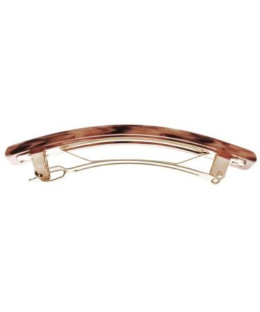 France Luxe Classic Rectangle Hair Barrette in Caramel Horn - Timeless French Design for Everyday Style - Buy Online on GoSupps.com