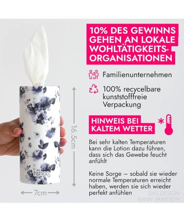 TiShoo Extra Soft Handkerchiefs with Moisturizer - 4-Pack Pink Butterflies | Eco-Friendly Plastic-Free Car & Travel Essentials - Buy Online on GoSupps.com