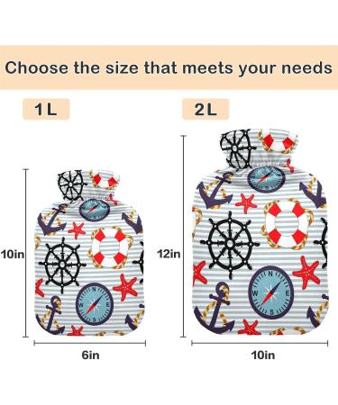 NAANLE Ocean ANCAN 2L Transparent Hot Water Bottle - Large Bed & Foot Warmer for Pain Relief & Heat Therapy - Buy Online on GoSupps.com