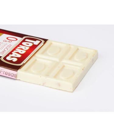 Torras No Added Sugar White Chocolate and Strawberry Bar 75g 1 - Buy Online on GoSupps.com