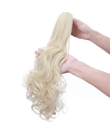 Premium 18 Clip-In Ponytail Extension - Bleached Blonde Heat Resistant Hair Braid for a Natural Look - Buy Online on GoSupps.com