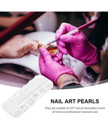 LALAFINA 1 Box Nail Decoration Pearl Nail Art Nail Jewels Nail Pearls Pearl Nail Gems Pearls for Nails Art Mini Decor Rhinestones Manicures Accessories Nail Supplies White Heart - Buy Online on GoSupps.com