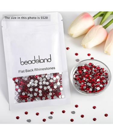 Buy BEADSLAND 1440 Pieces Flat Back Rhinestones - Red Nail Crystals for Perfect Nail Art - SS20 (4.6-4.8mm) - Buy Online on GoSupps.com