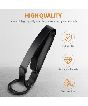 Duty Belt Key Holder Quick Release Clip | Stainless Steel Tactical Stealth Key Ring - 4 Detachable Keyrings | For Police & Law Enforcement | Fits up to 2.25 Belt | Black (2 Pack) - Buy Online on GoSupps.com