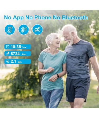 Waterproof Pedometer Watch - Simple Step Counter for Walking | Track Steps, Calories, Distance & Time | For Women, Men, Kids, & Parents - Buy Online on GoSupps.com