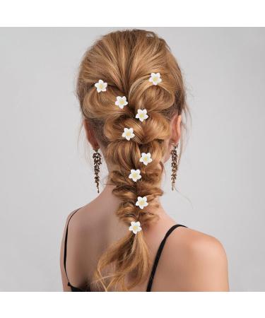Ouligay 20 Pcs White Flower Hair Clips - Mini Floral Hair Accessories for Weddings & Women - Buy Online on GoSupps.com